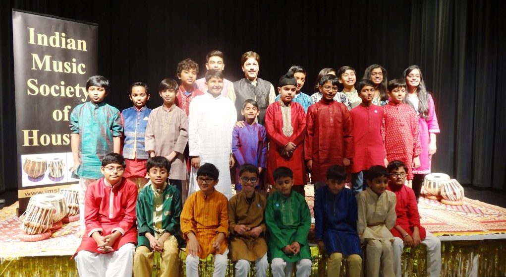Pt. Shantilal Shah with Tabla Students at the Children's Museum of Houston
