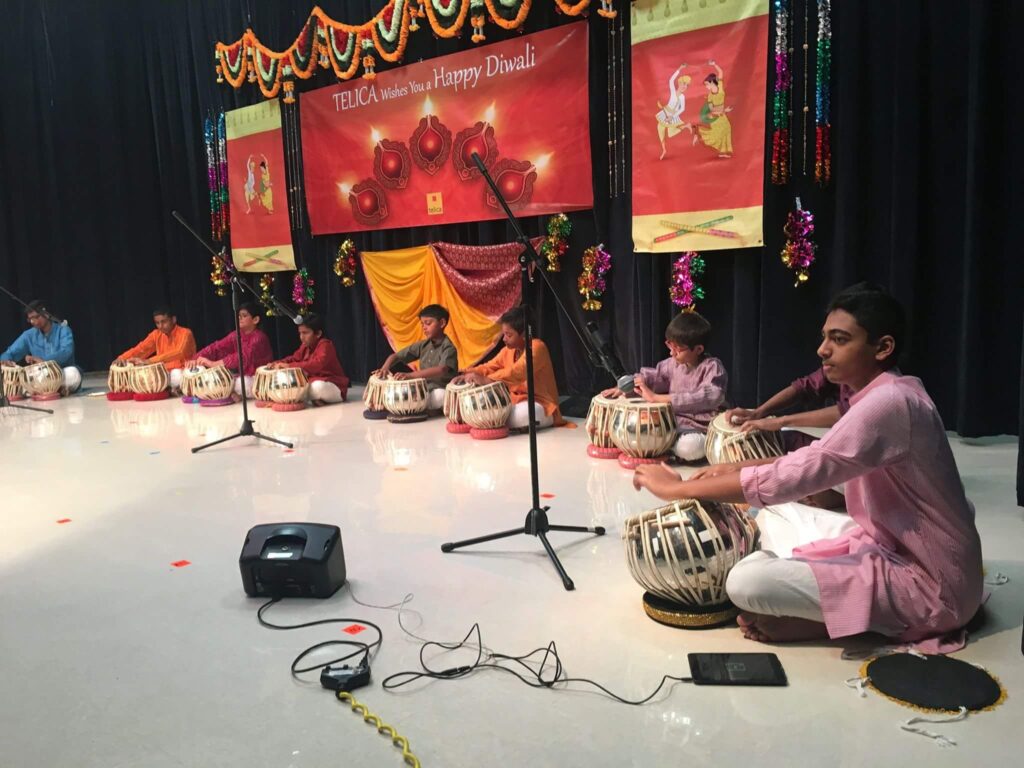 Tabla students perform at Telica Diwali Festival
