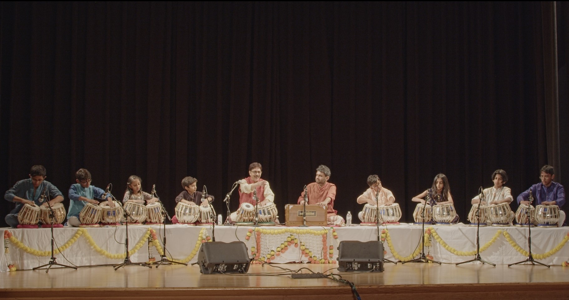 Students of Pandit Shantilal Shah perform at Laya Taal Saadhna in 2023